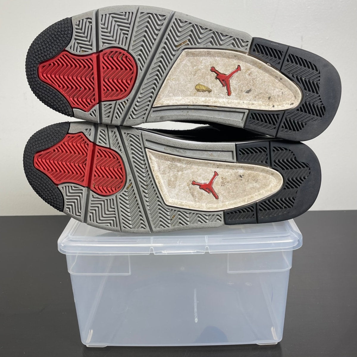 Jordan 4 Retro SE Black Canvas 11.5 (Moderately Worn Pre-Owned)JordanBlack/Light Steel Grey/White/Fire Red - Image 5