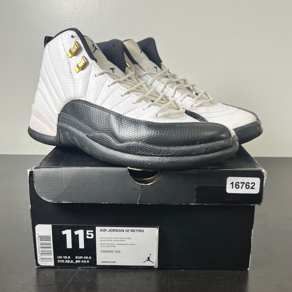 Jordan 12 Retro Taxi (2013) 11.5 (Heavily Worn Pre-Owned)JordanWhite/Black-Taxi - Image 1