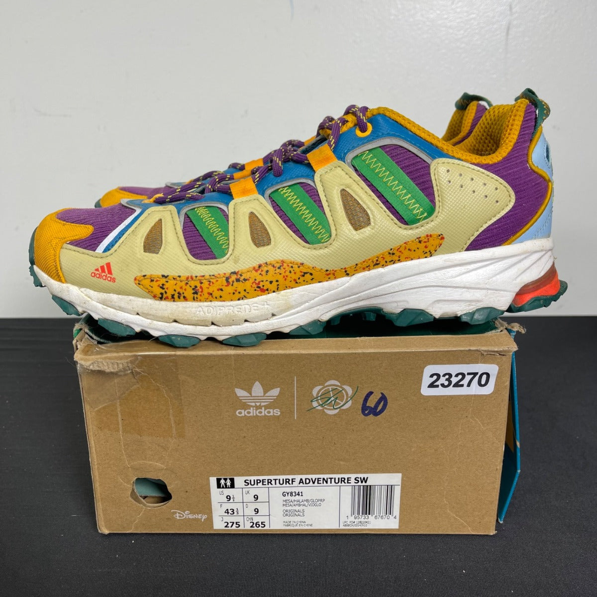 adidas Superturf Adventure Sean Wotherspoon Jiminy Cricket 9.5 (Moderately Worn Pre-Owned)adidasSail/Orange/Purple/Teal - Image 3