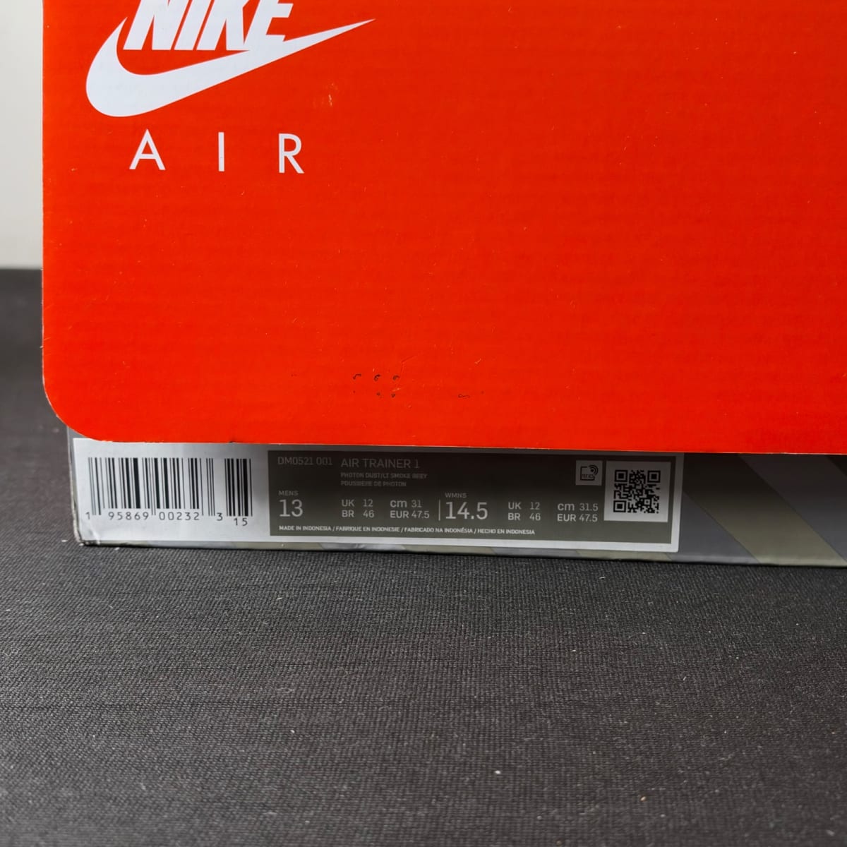 Nike Air Trainer 1 Photon Dust Light Smoke Grey (Size 13) - aux