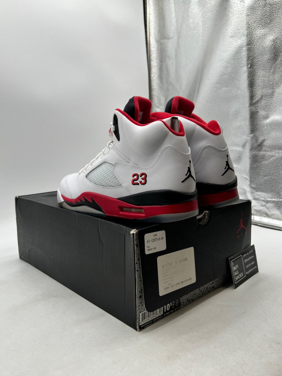 Jordan 5 Retro Fire Red Black Tongue (2013) 10.5 (Lightly Worn Pre-Owned) - Image 4