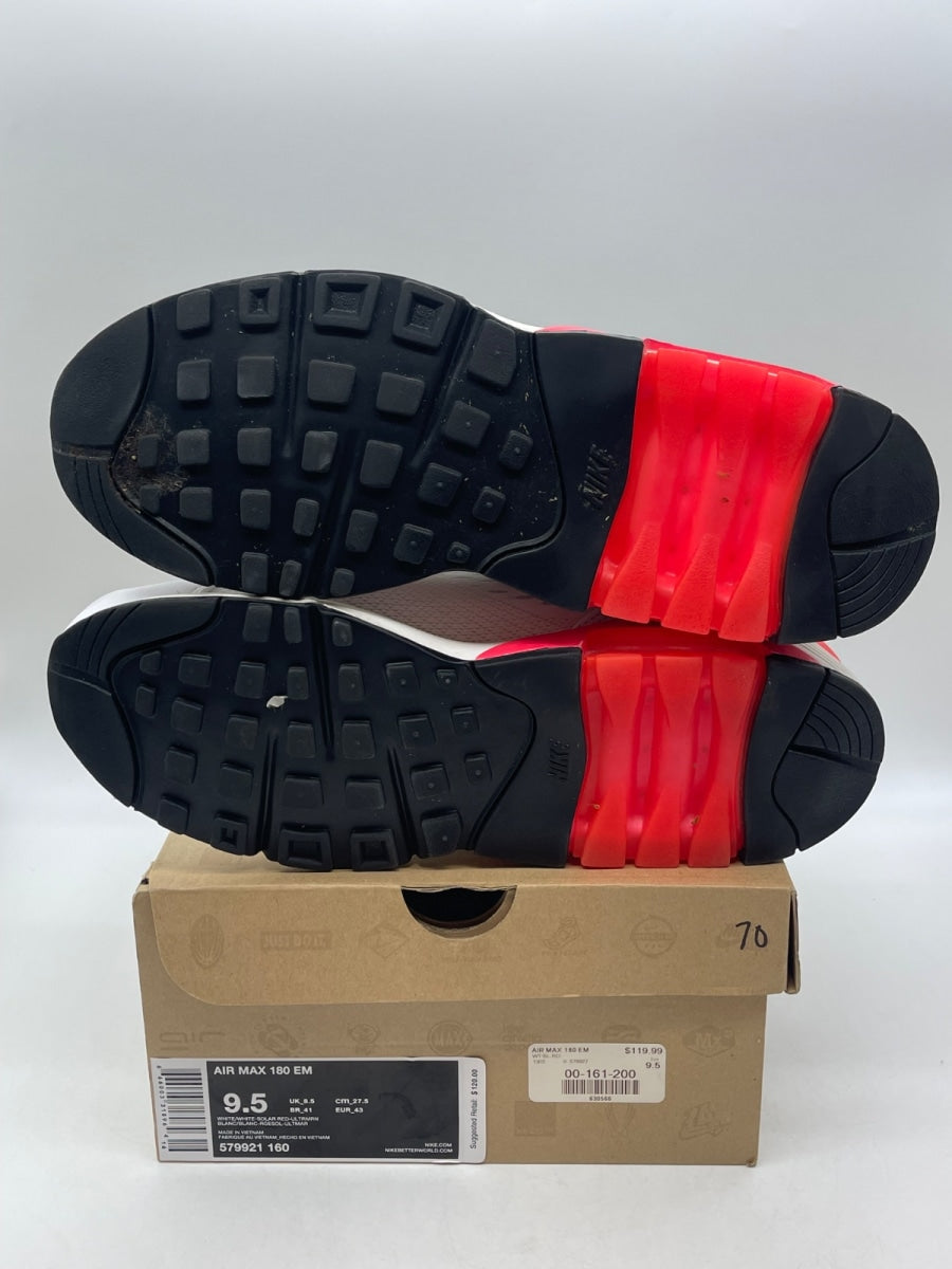 Nike Air Max 180 EM 'White Solar Red' 9.5 (Moderately Worn Pre-Owned)Nike - Image 7