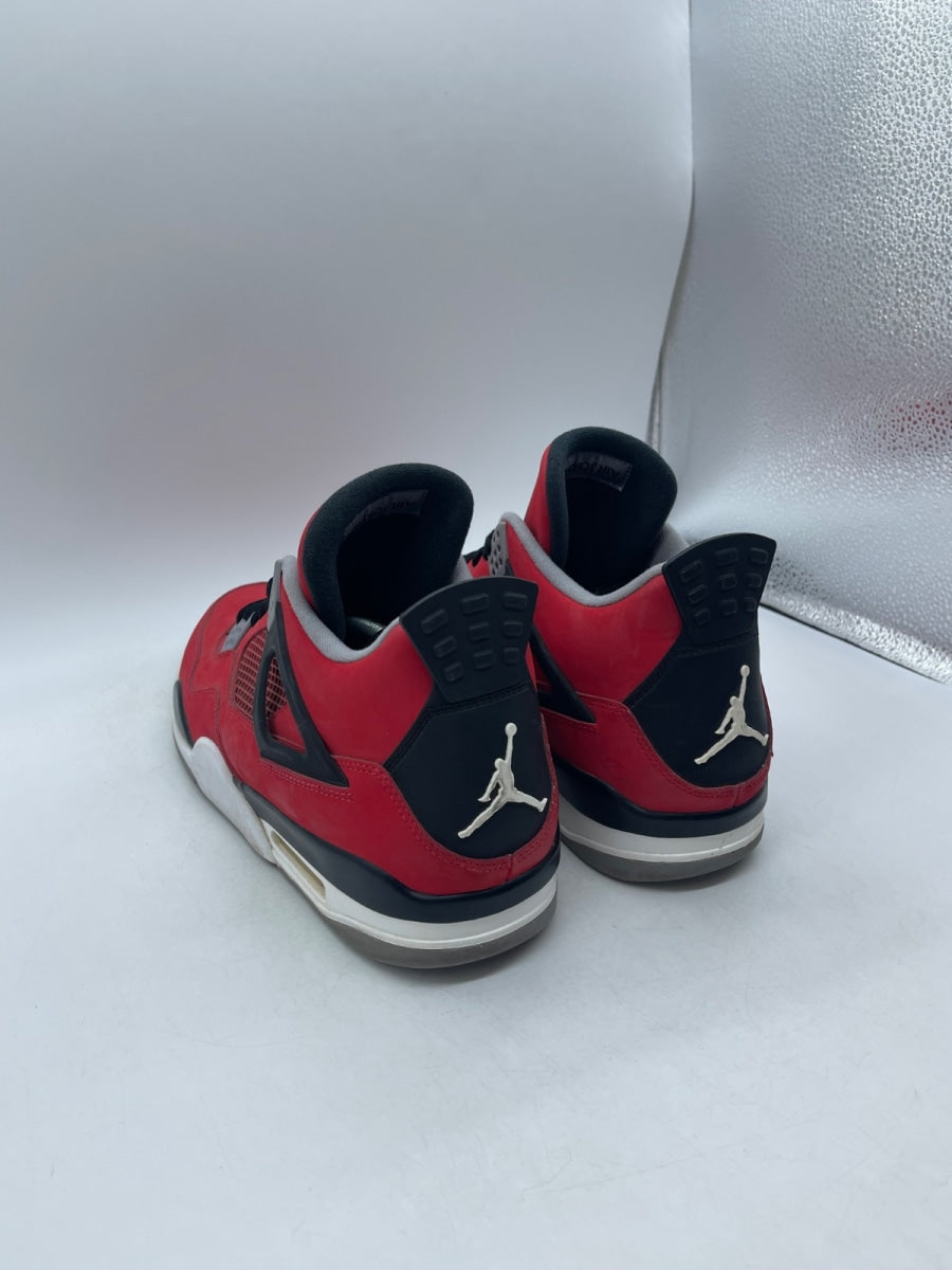 Jordan 4 Retro Toro Bravo 13 (Moderately Worn Pre-Owned)JordanFire Red/White-Black-Cement Grey - Image 4