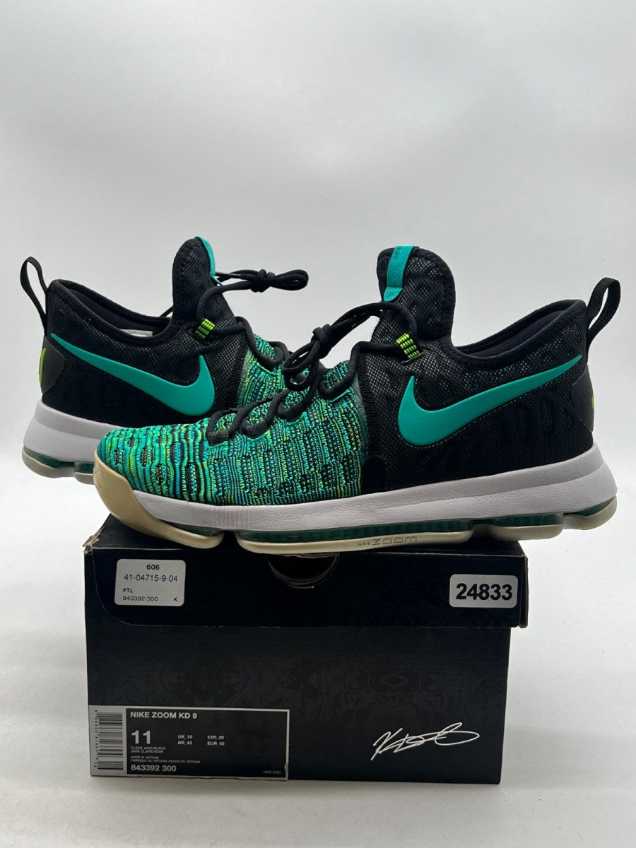 Nike KD 9 Birds of Paradise 11 (Lightly Worn Pre-Owned)NikeBlack/Clear Jade - Image 1