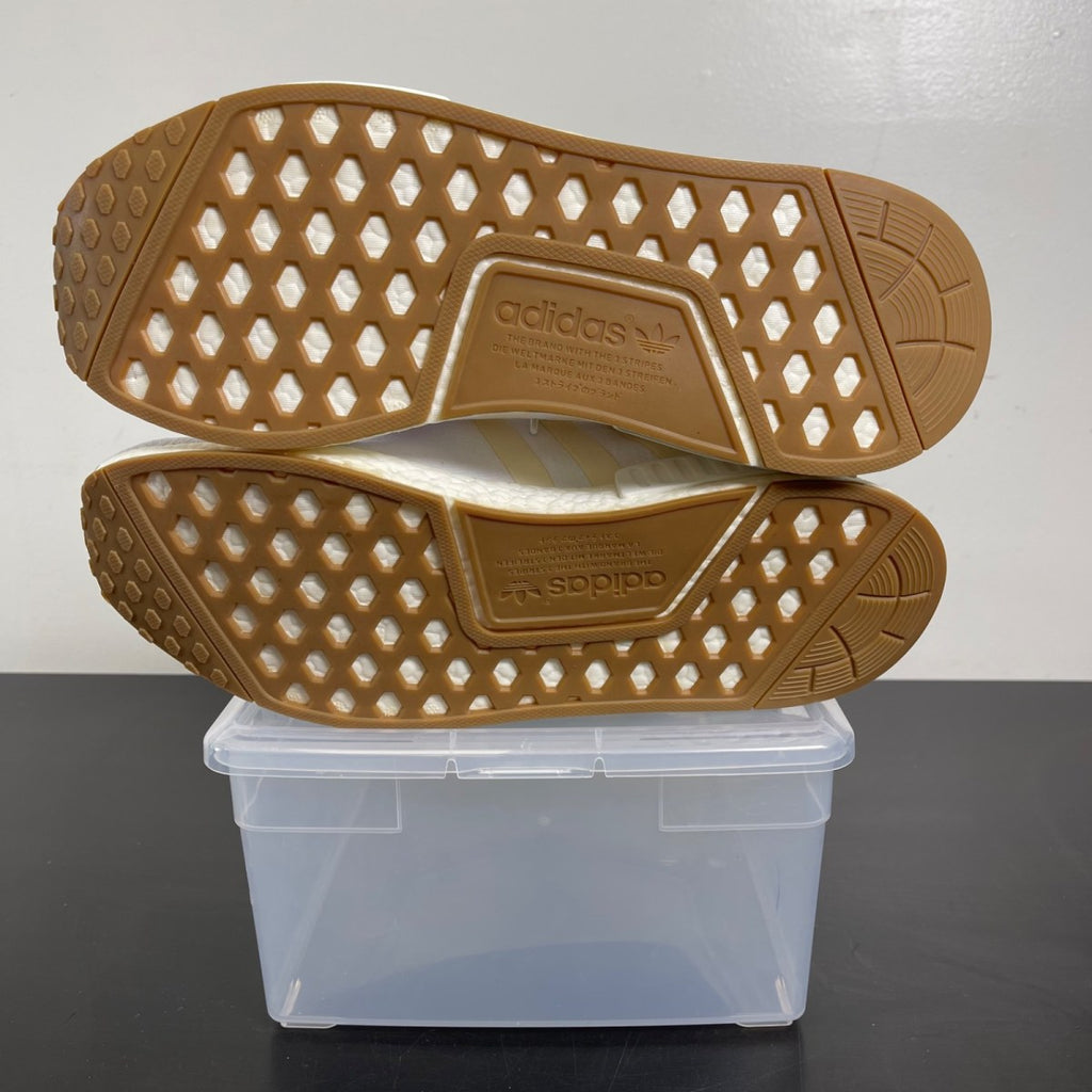 adidas NMD R1 Gum Pack White 13 (Moderately Worn Pre-Owned)adidasWhite/White/Gum - Image 5