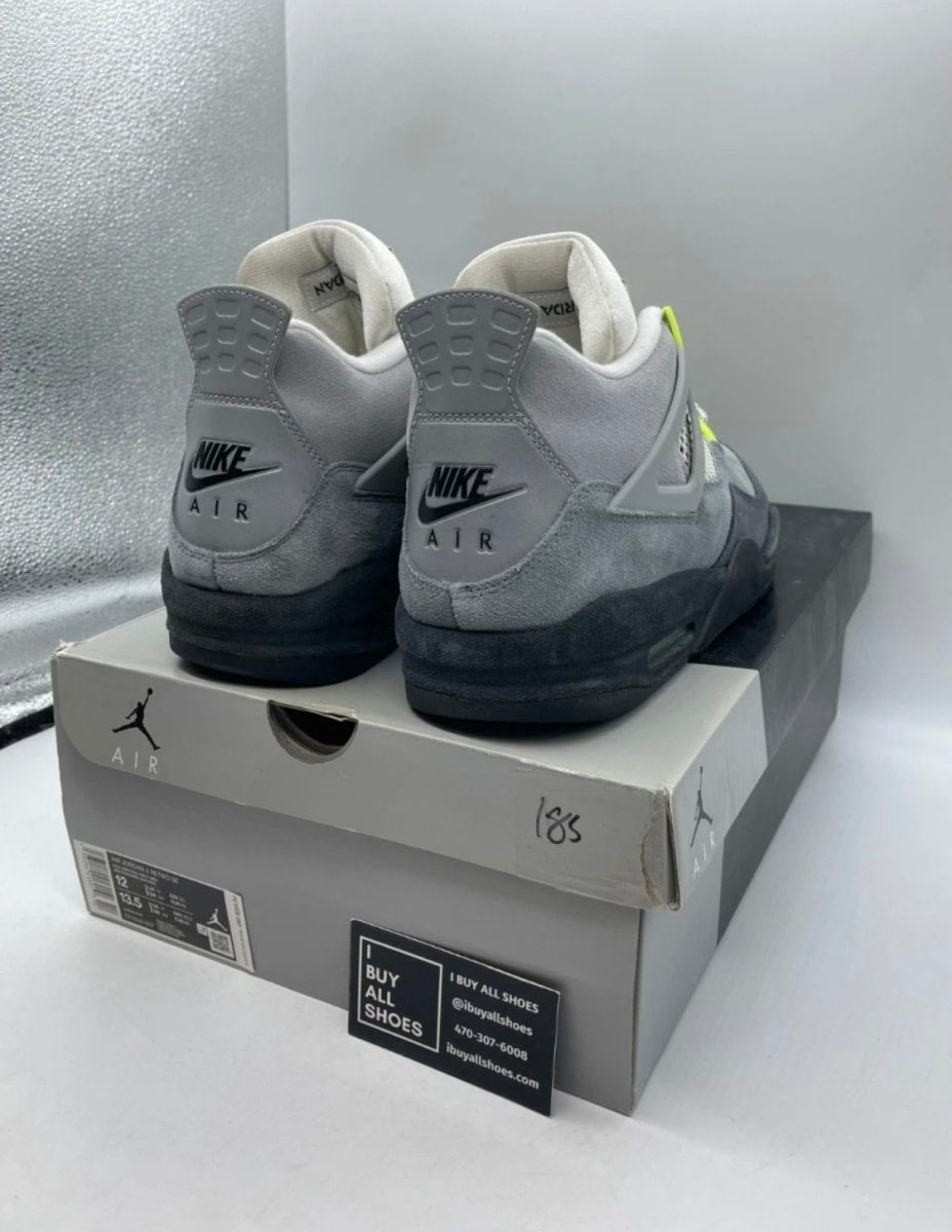 Jordan 4 Retro SE 95 Neon 12 (Lightly Worn Pre-Owned)JordanCool Grey/Volt-Wolf Grey-Anthracite - Image 5
