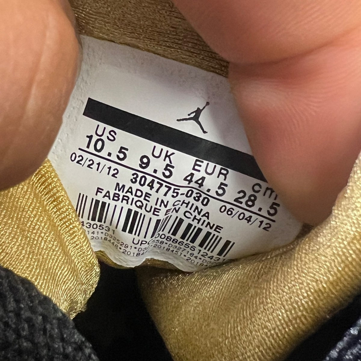 Jordan 7 Retro Golden Moments Pack (7) 10.5 (Lightly Worn Pre-Owned)JordanBlack/Metallic Gold-White - Image 7