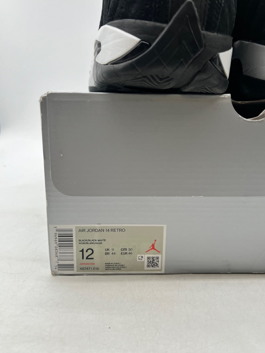 Jordan 14 Retro Black White 12 (Lightly Worn Pre-Owned) - Image 6