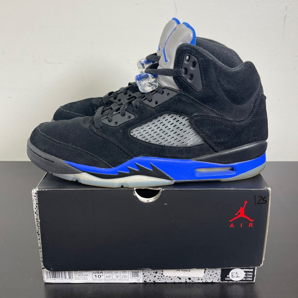 Jordan 5 Retro Racer Blue 10.5 (Moderately Worn Pre-Owned)JordanBlack/Racer Blue-Reflective Silver - Image 3