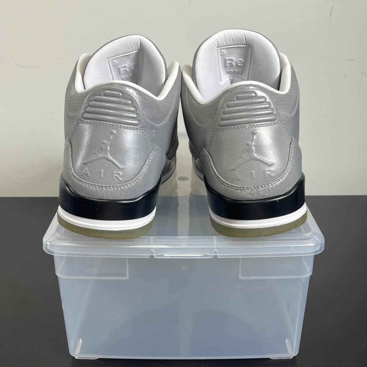 Jordan 3 Retro 5Lab3 Silver 11 (Moderately Worn Pre-Owned)JordanReflect Silver/Reflect Silver-Black-White - Image 4
