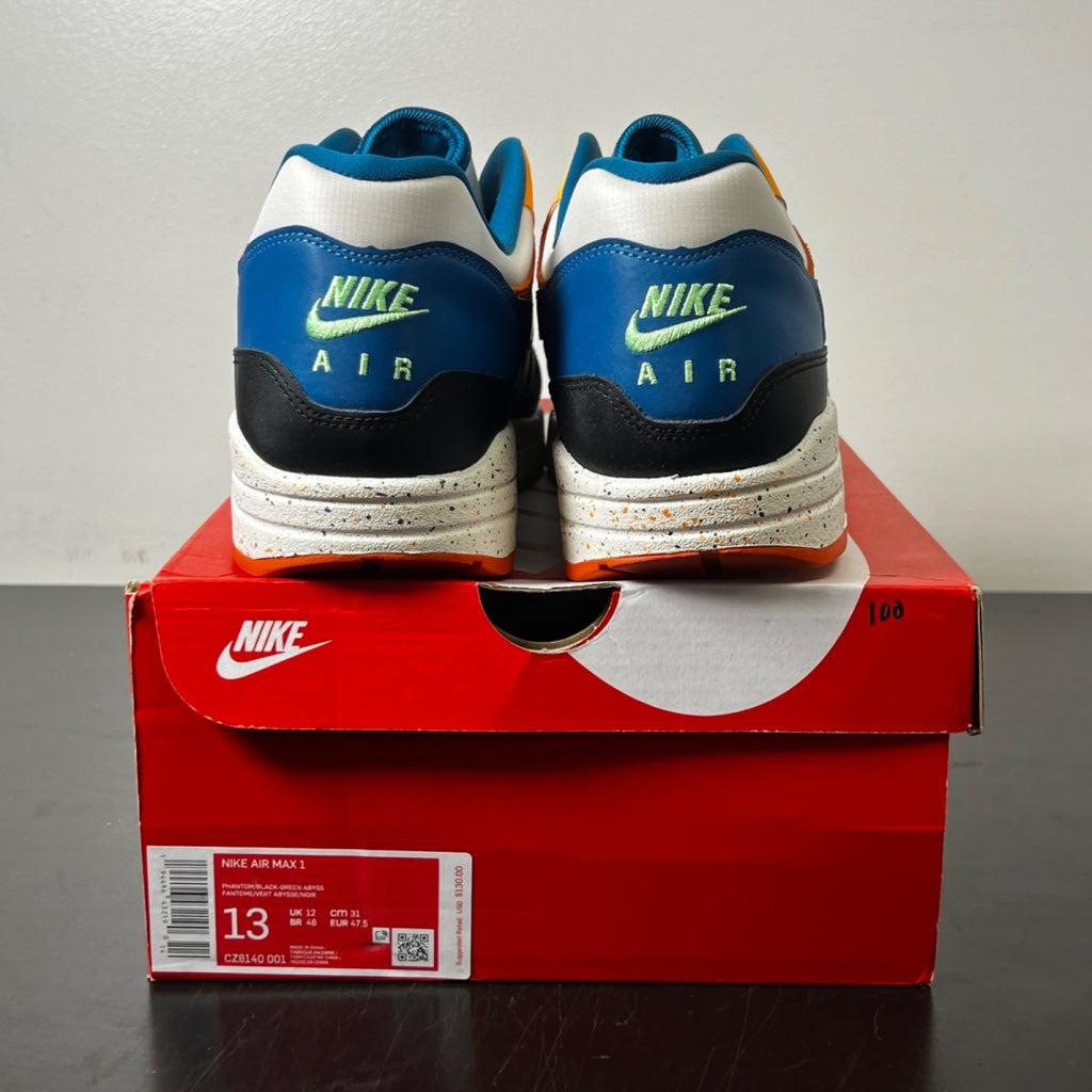 Nike Air Max 1 Multi Mix 13 (Lightly Worn Pre-Owned)NikeWhite/Black-Rust-Blue - Image 5