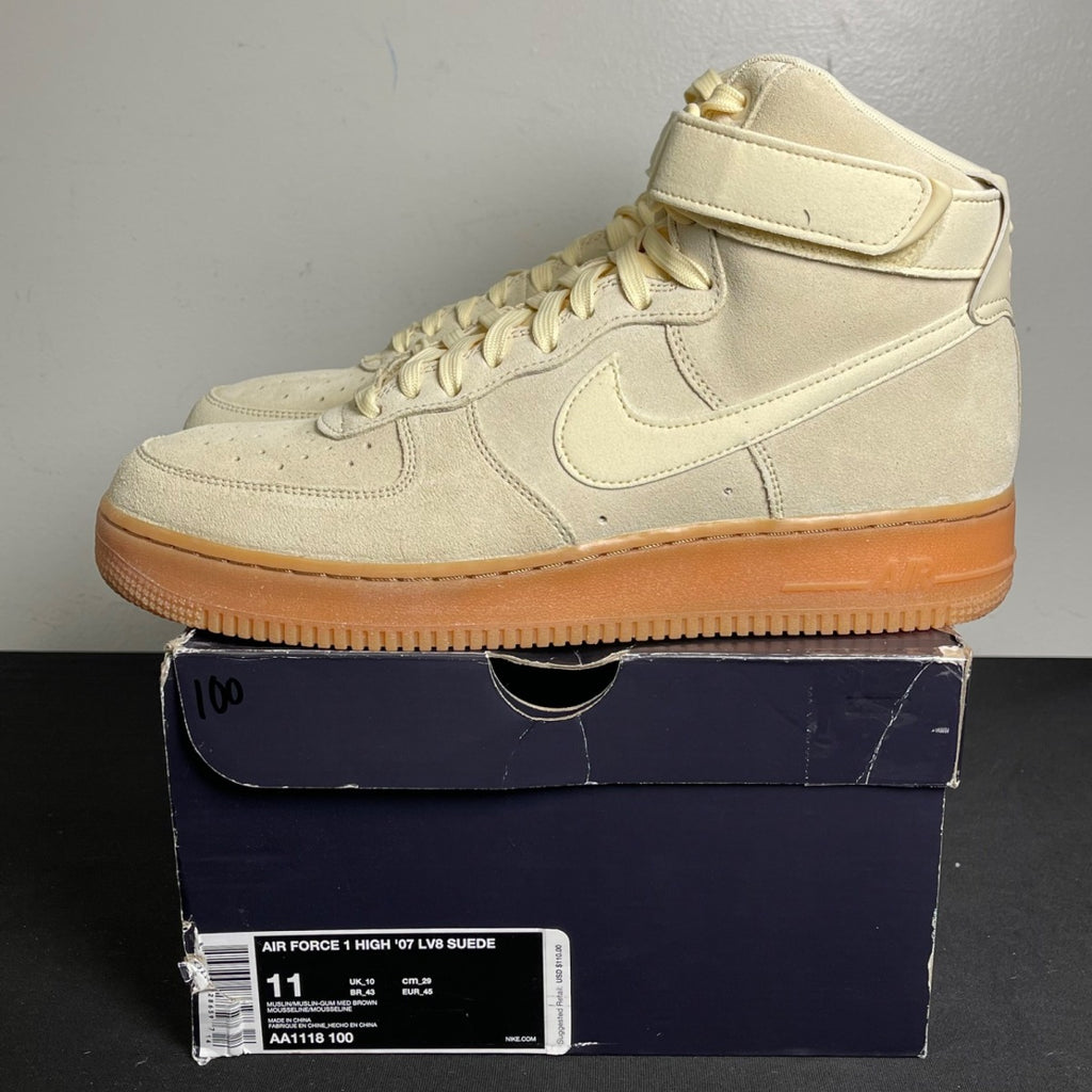 Nike Air Force 1 High '07 LV8 Suede Muslin Gum Medium Brown (Size 11) - Image 3