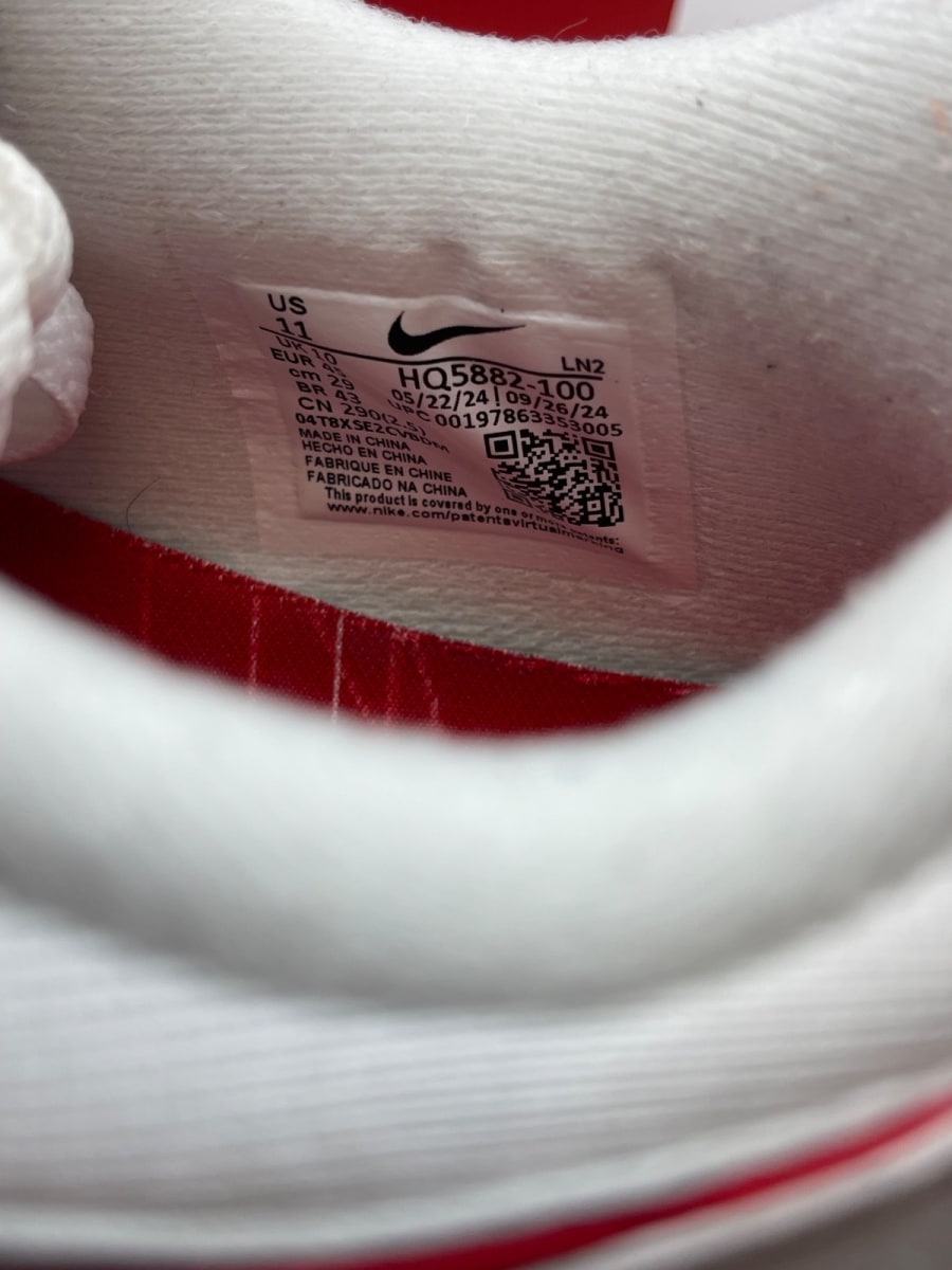Nike Air Max 1 .SWOOSH Low Poly 11 (Moderately Worn Pre-Owned)NikeUniversity Red/White/Neutral Grey - Image 8