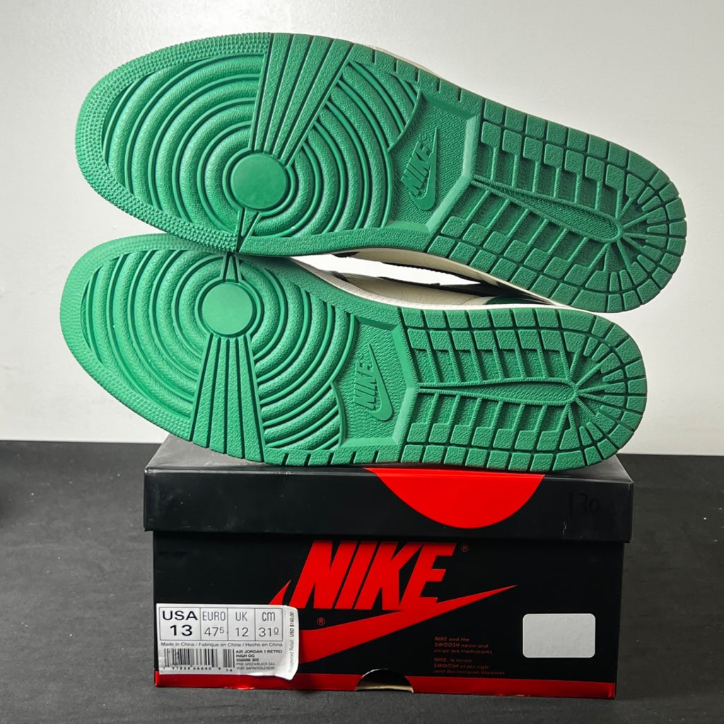 Jordan 1 Retro High Pine Green 13 (Lightly Worn Pre-Owned)JordanPine Green/Sail-Black - Image 6