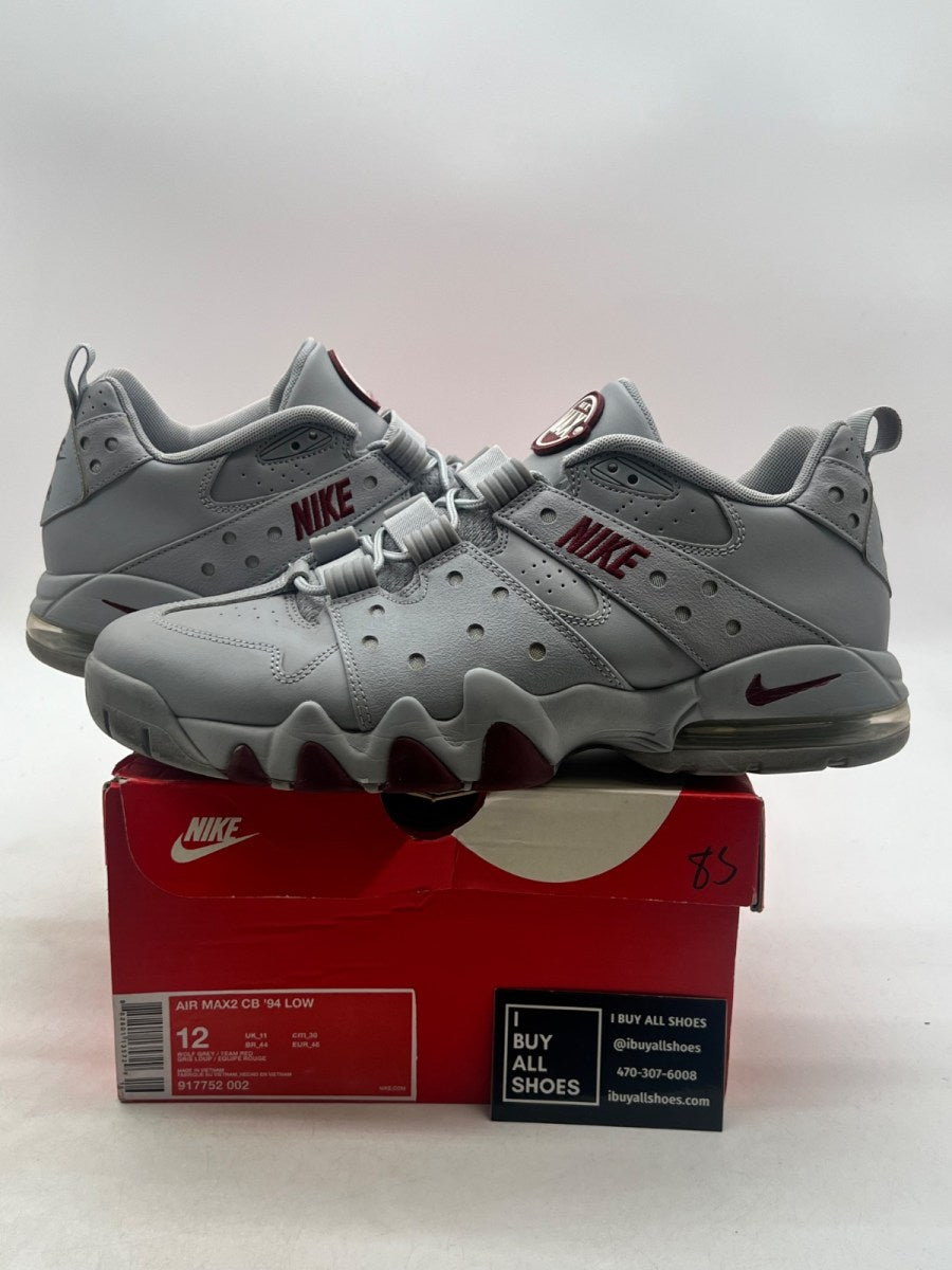 Nike Air Max 2 CB '94 Low Wolf Grey Team Red 12 (Lightly Worn Pre-Owned) - Image 1