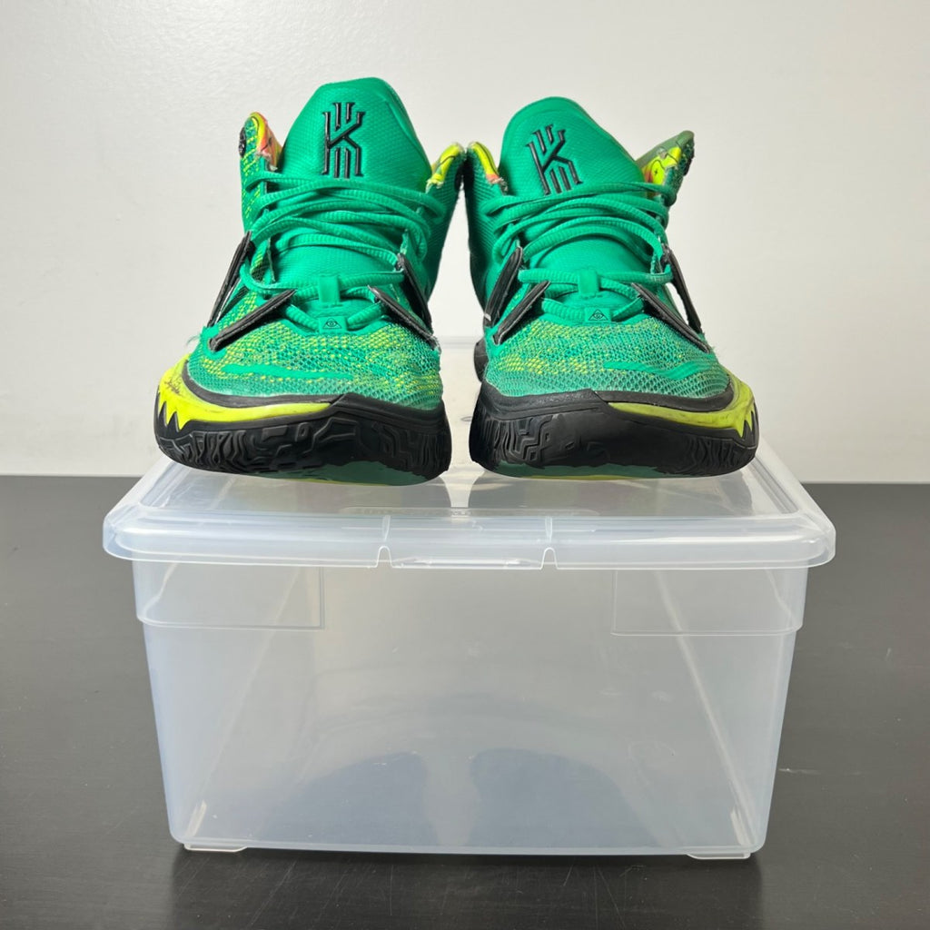 Nike Kyrie 7 Ky-D Weatherman 9.5 (Heavily Worn Pre-Owned)NikeGreen/Orange-Red - Image 2