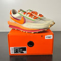 Nike LD Waffle sacai CLOT Kiss of Death Net Orange Blaze 8.5 (Lightly Worn Pre-Owned)NikeNet/Orange Blaze-Deep Red-Green Bean - Image 1