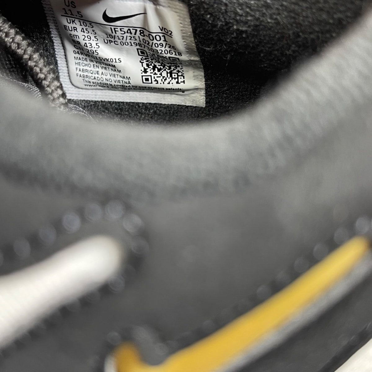 Nike Air DT Max '96 Low Black Metallic Gold 11.5 (Moderately Worn Pre-Owned)NikeBlack/Metallic Gold/White - Image 6