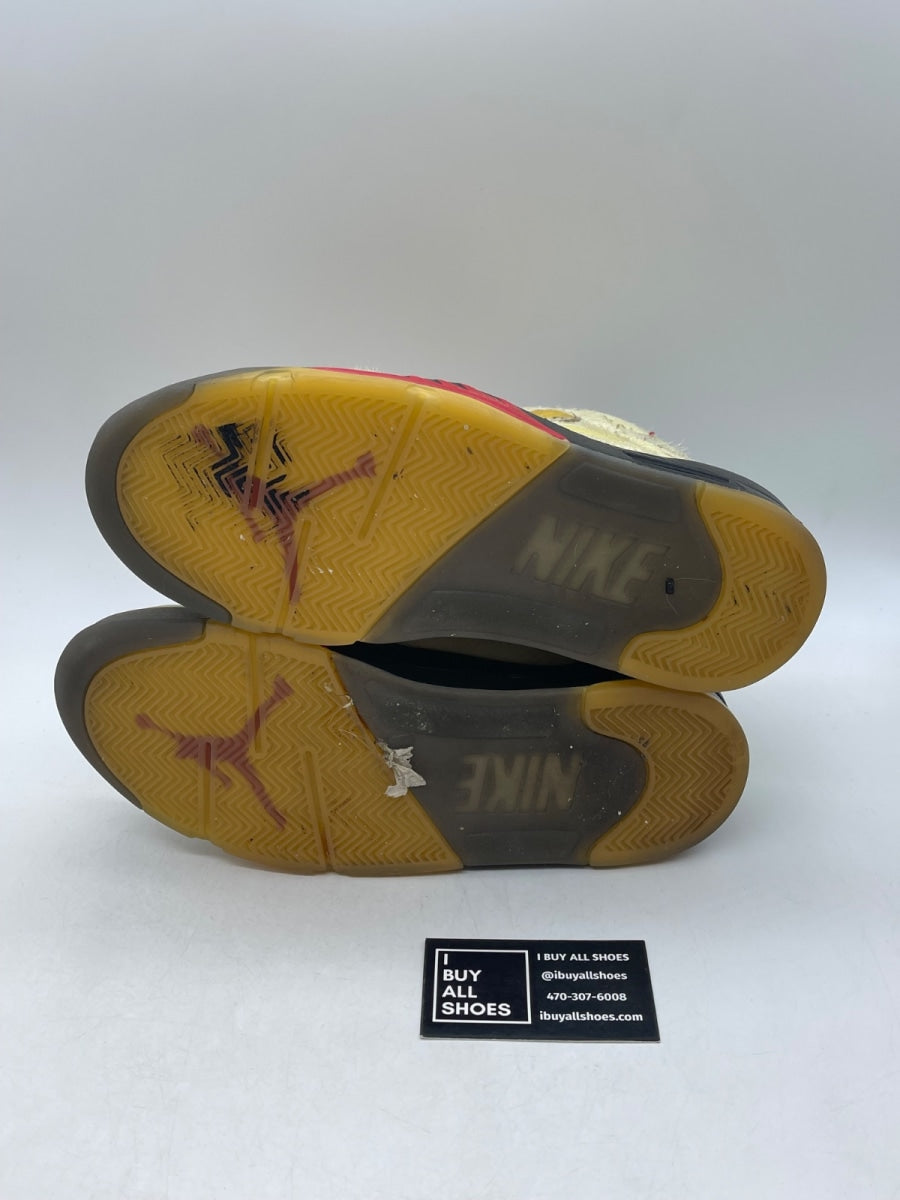 Jordan 5 Retro Off-White Sail 10 (Heavily Worn Pre-Owned) - Image 7