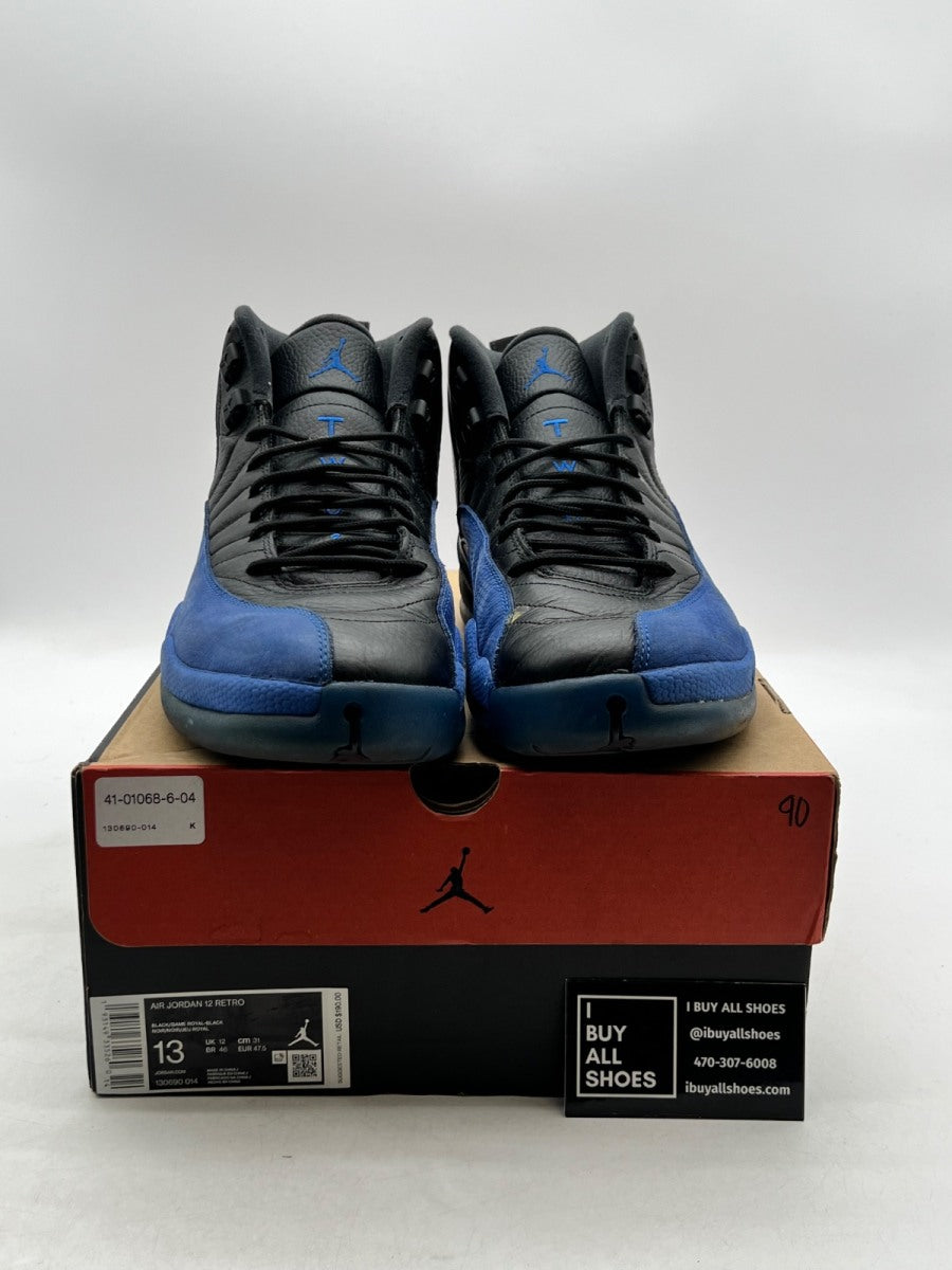 Jordan 12 Retro Black Game Royal 13 (Heavily Worn Pre-Owned) - Image 2