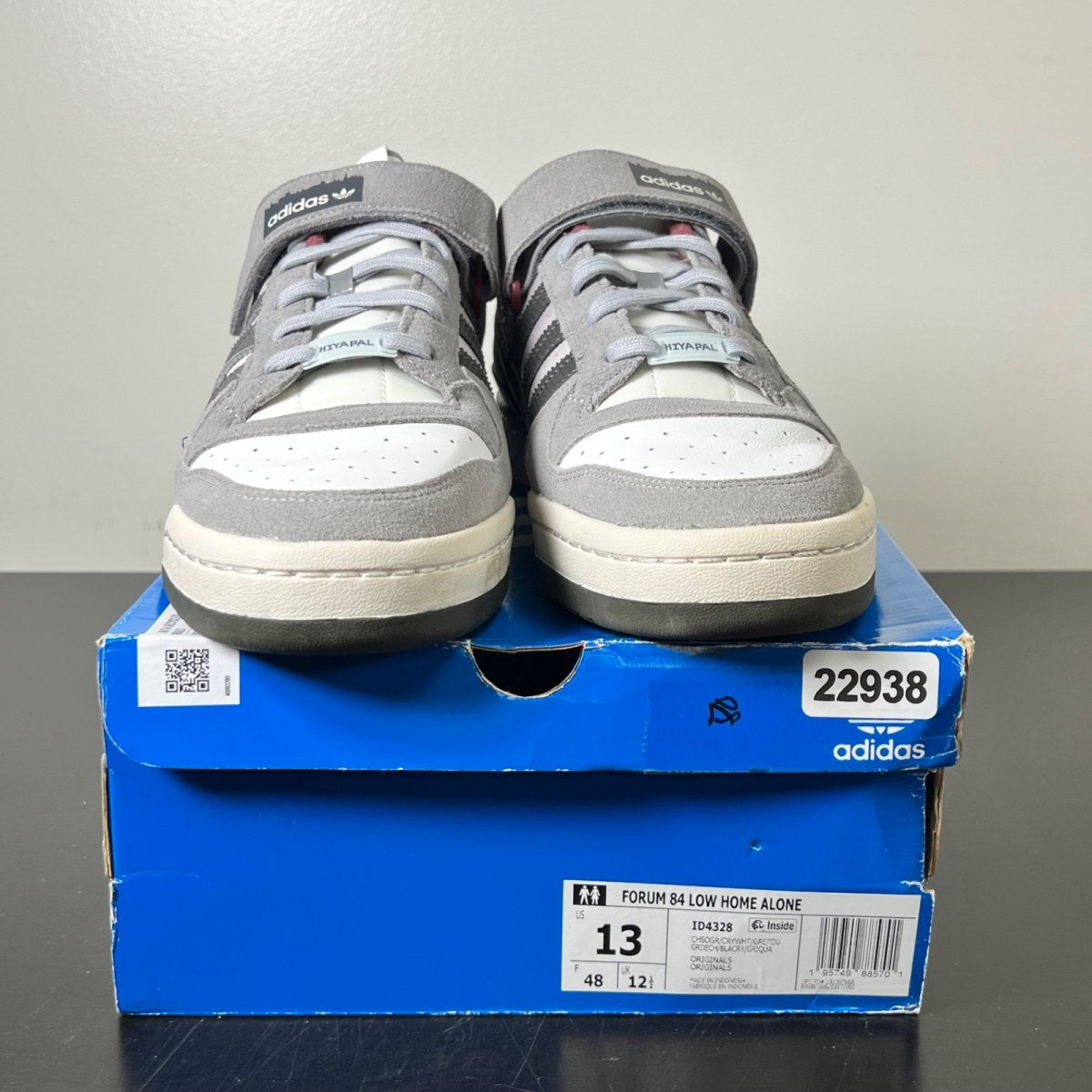 adidas Forum 84 Low Home Alone 2 13 (Lightly Worn Pre-Owned)adidasCharcoal Solid Grey/Crystal White/Grey Four - Image 2