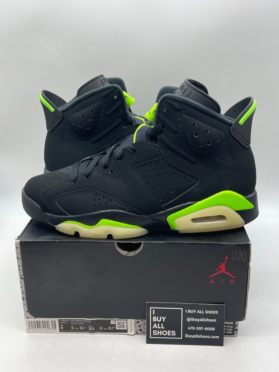 Jordan 6 Retro Electric Green 8 (Moderately Worn Pre-Owned) - Image 1