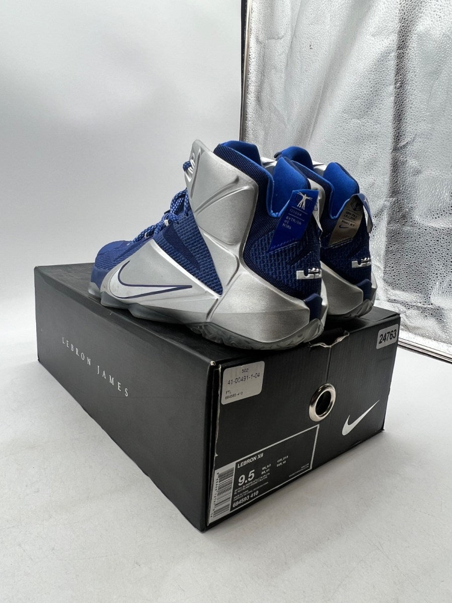 Nike LeBron 12 What If 9.5 (Moderately Worn Pre-Owned)NikeDeep Royal Blue/Metallic Silver/Lyon Blue/White - Image 6