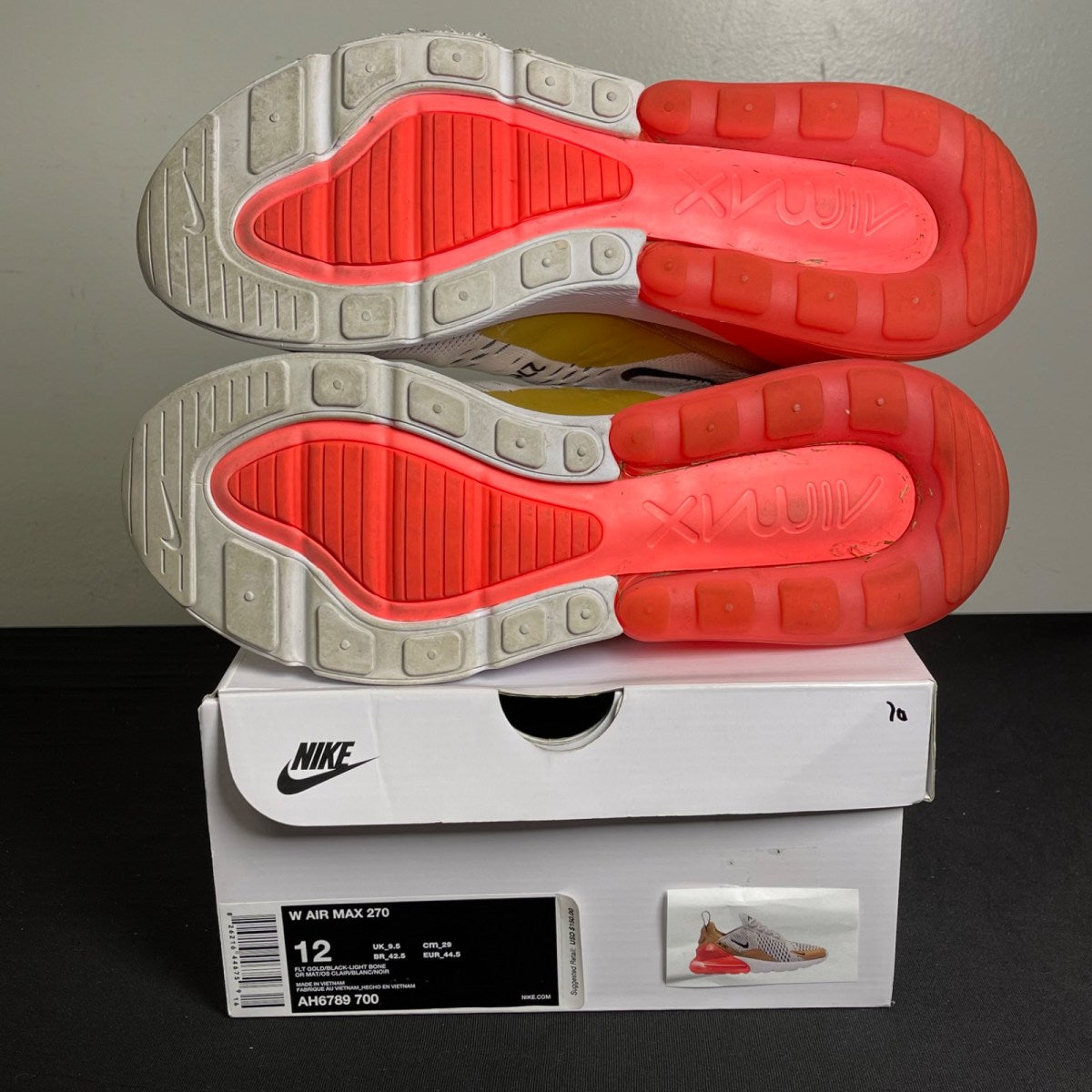 Nike Air Max 270 Flat Gold (Women's) (Size 12W) - Image 5