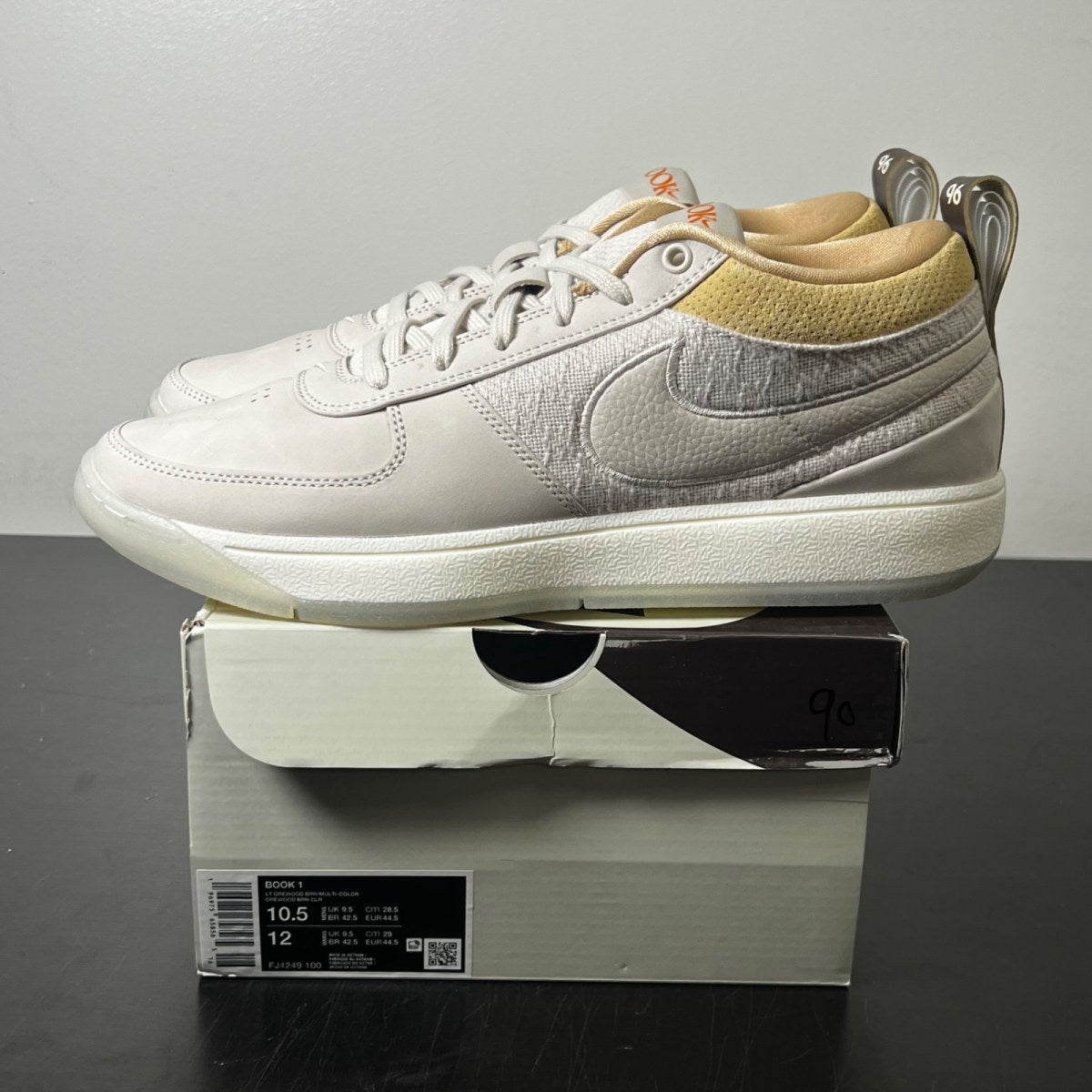 Nike Book 1 Mirage (Translucent Outsole) 10.5 (Lightly Worn Pre-Owned)NikeLight Orewood Brown/Sesame/Baroque Brown/Sail - Image 3