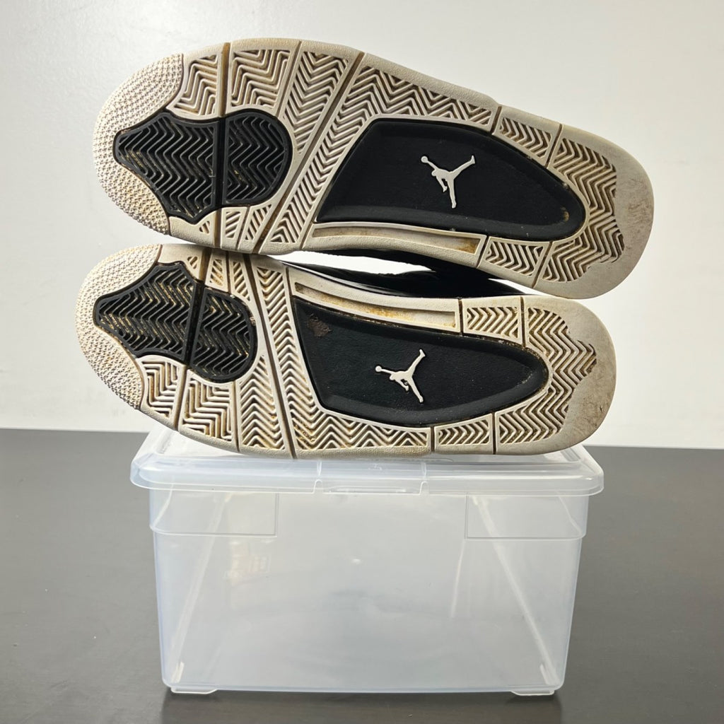 Jordan 4 Retro Fear (2024) 9.5 (Heavily Worn Pre-Owned)JordanBlack/White/Anthracite/Black/Pure Platinum - Image 5