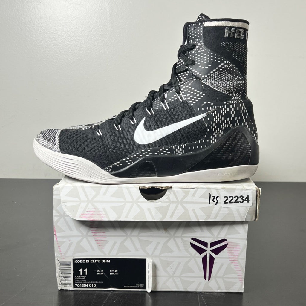 Nike Kobe 9 Elite Black History Month 11 (Moderately Worn Pre-Owned)NikeBlack/White - Image 3