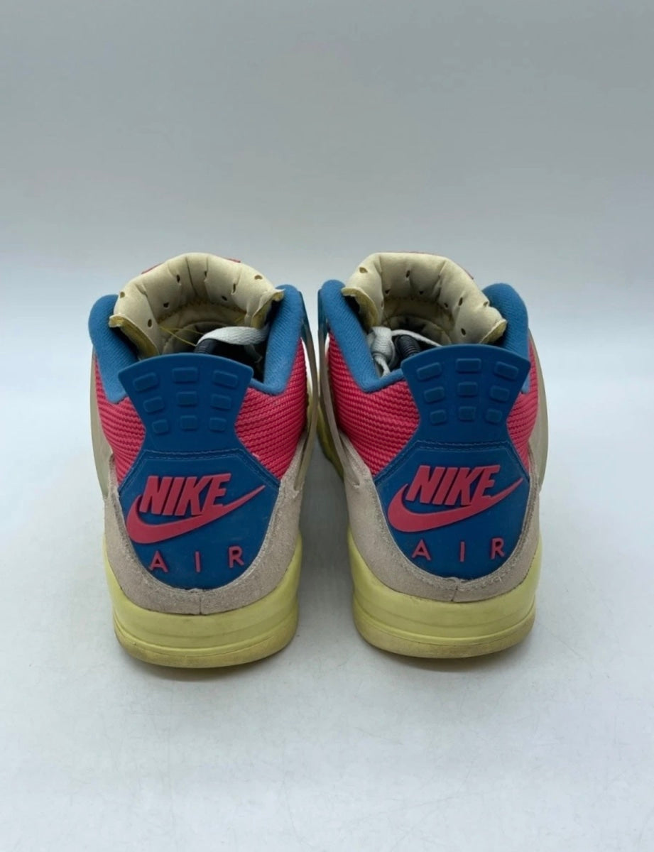 Jordan 4 Retro Union Guava Ice 9.5 (Lightly Worn Pre-Owned)JordanGuava Ice/Light Bone-Brigade Blue-Light Fusion Red - Image 3