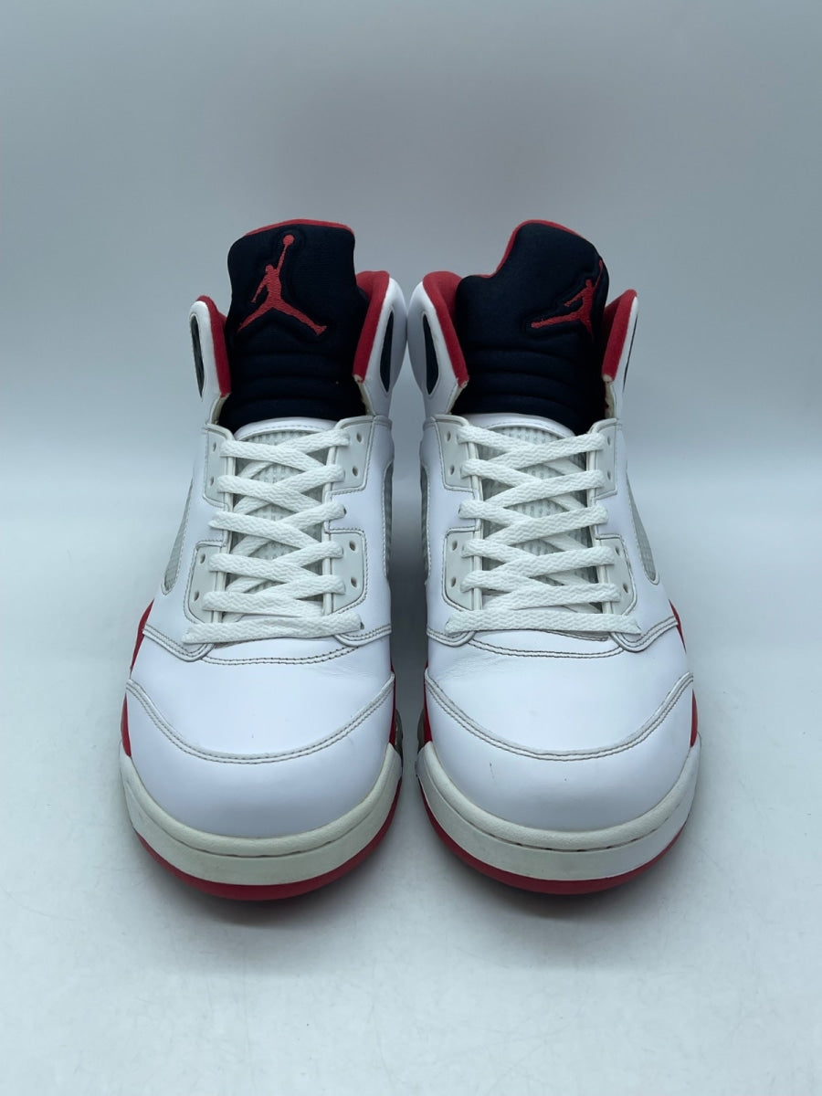 Jordan 5 Retro Fire Red Black Tongue (2013) 13 (Moderately Worn Pre-Owned)JordanWhite/Fire Red-Black - Image 2