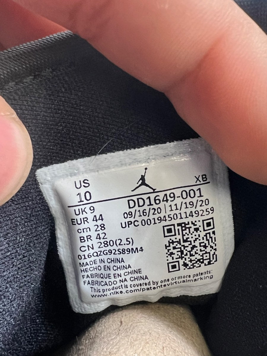 Jordan 1 Mid Carbon Fiber 10 (Moderately Worn Pre-Owned)JordanBlack/White-Black - Image 7