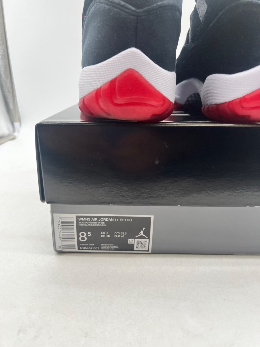 Jordan 11 Retro Bred Velvet (Women's) 8.5W (Lightly Worn Pre-Owned)JordanBlack/Gym Red/White - Image 3