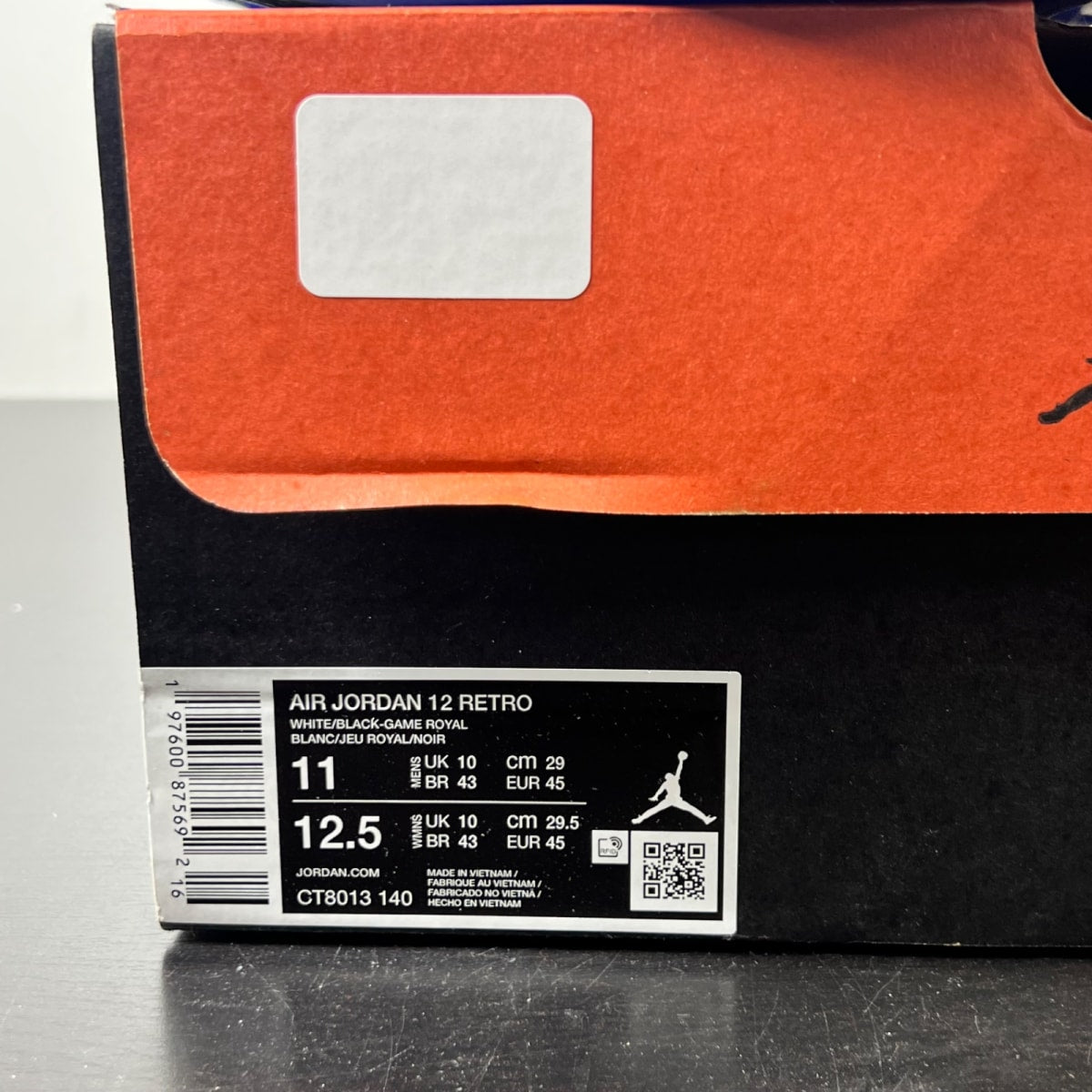 Jordan 12 Retro Blueberry 11 (Lightly Worn Pre-Owned)JordanWhite/Black-Game Royal - Image 4