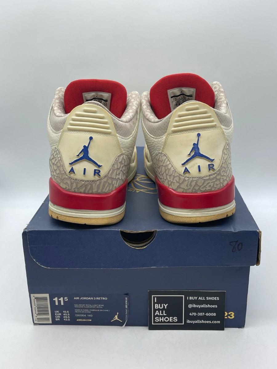 Jordan 3 Retro International Flight 11.5 (Heavily Worn Pre-Owned) - Image 3