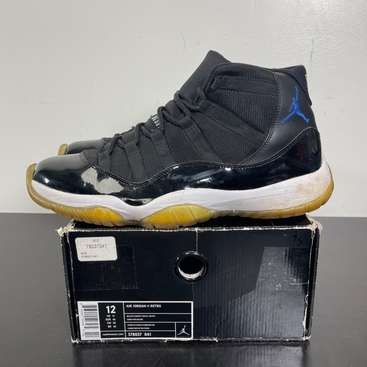 Jordan 11 Retro Space Jam (2009) 12 (Moderately Worn Pre-Owned)JordanBlack/Varsity Royal-White - Image 3