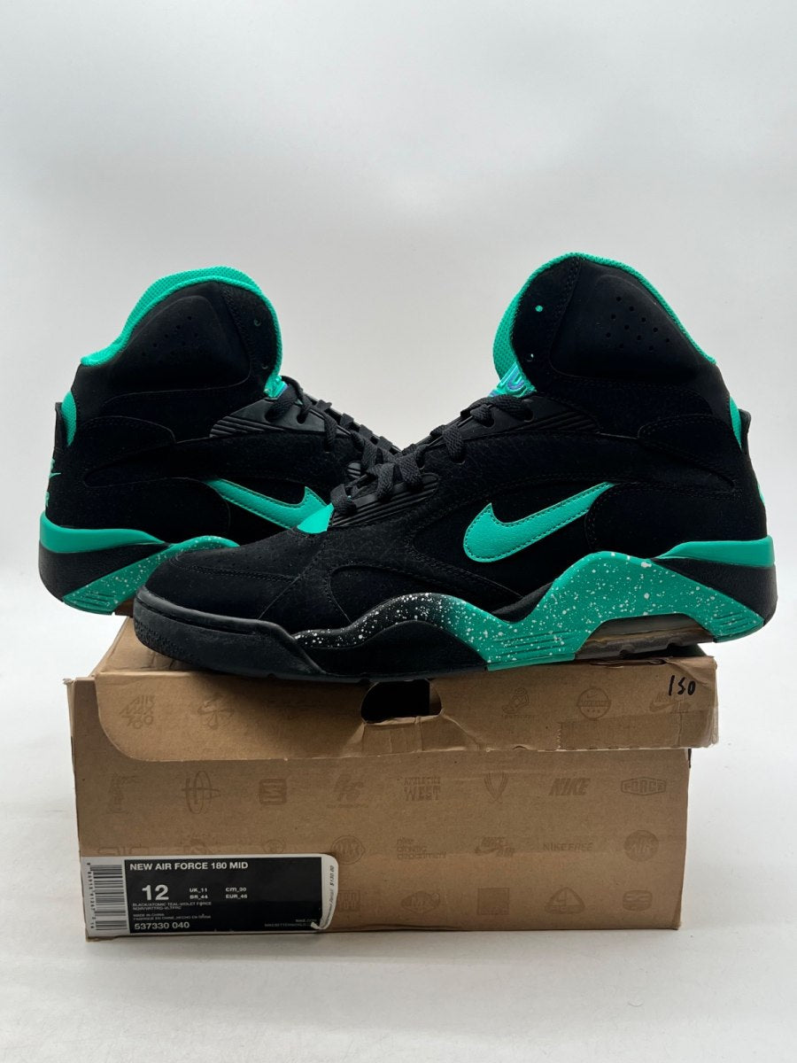 Nike Air Force 180 Atomic Teal 12 (Lightly Worn Pre-Owned)NikeBlack/Atomic Teal - Violet Force - Image 1