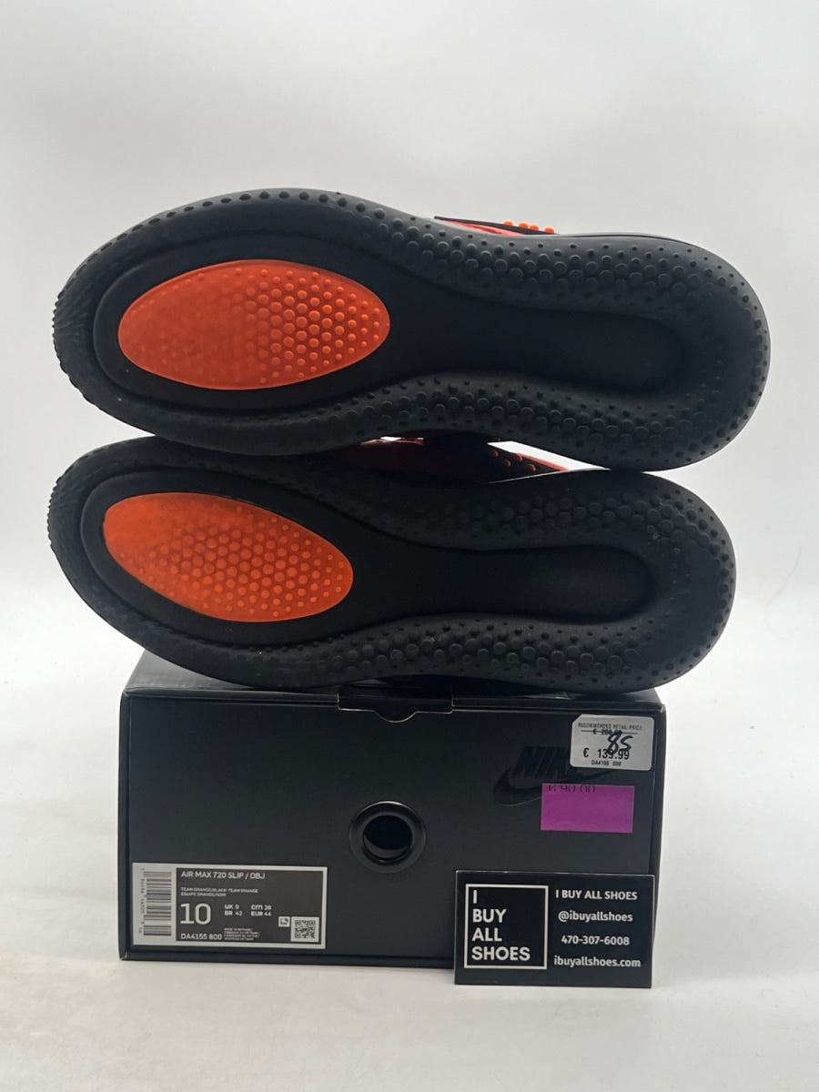 Nike Air Max 720 Slip OBJ Team Orange 10 (Moderately Worn Pre-Owned) - Image 8