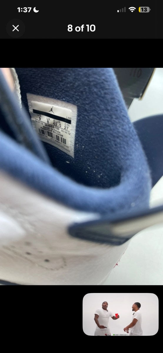 Jordan 6 Retro Olympic London (2012) 9 (Lightly Worn Pre-Owned)JordanWhite/Midnight Navy-Varsity Red - Image 6