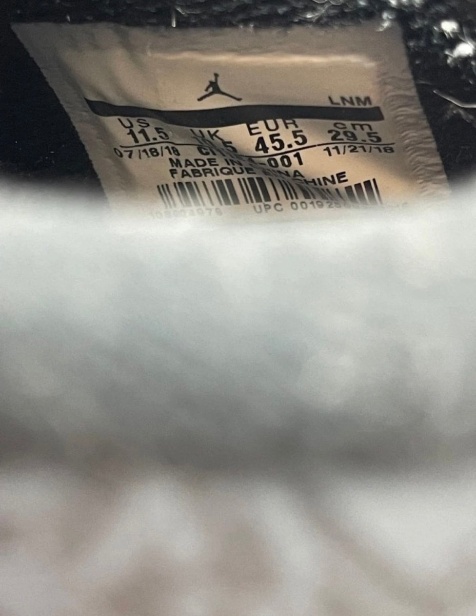 Jordan 4 Retro Laser Black Gum 11.5 (Heavily Worn Pre-Owned)JordanBlack/White-Gum Light Brown-University Red - Image 8