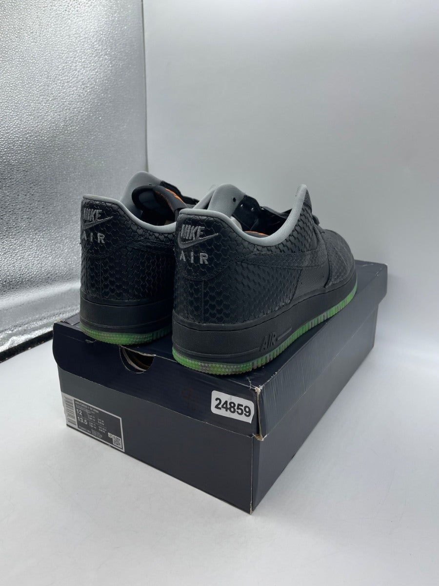 Nike Air Force 1 Low PRM Halloween (2023) 12 (Moderately Worn Pre-Owned)NikeBlack/Black-Smoke Grey-Campfire Orange-Green - Image 6