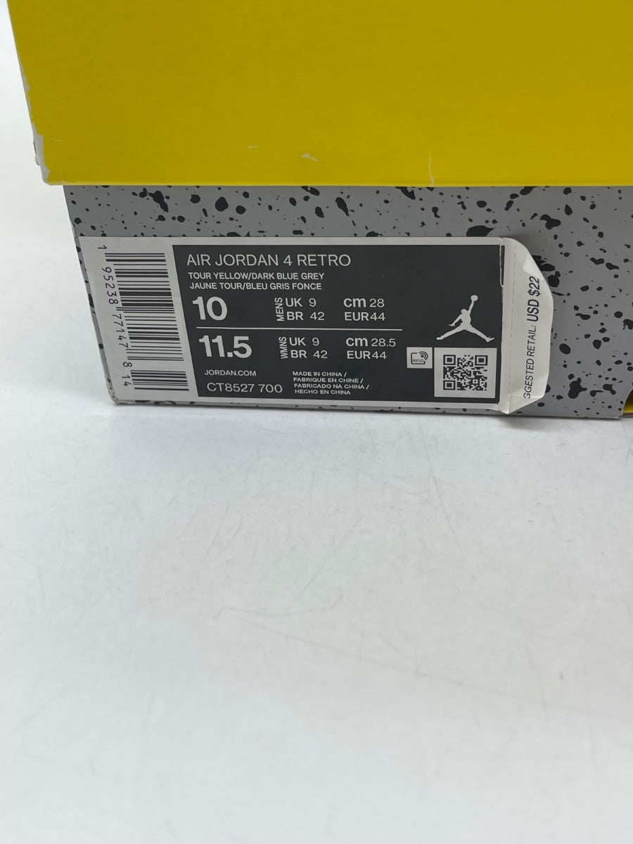 Jordan 4 Retro Lightning (2021) 10 (Moderately Worn Pre-Owned)JordanTour Yellow/White-Dark Blue Grey - Image 9