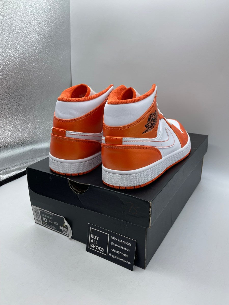 Jordan 1 Mid Metallic Orange 10 (Moderately Worn Pre-Owned) - Image 5