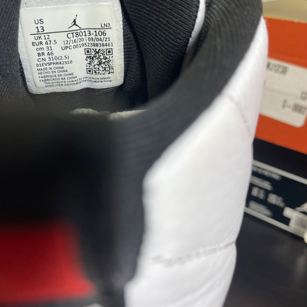 Jordan 12 Retro Twist 13 (Moderately Worn Pre-Owned)JordanWhite/Black-University Red - Image 6