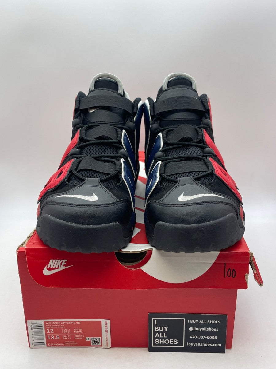 Nike Air More Uptempo 96 Alternates Split Black Varsity Red 12 (Moderately Worn Pre-Owned) - Image 2