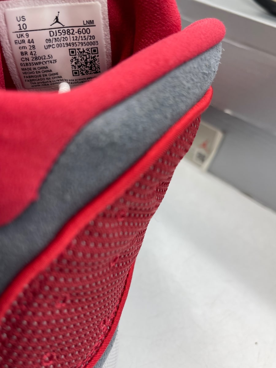 Jordan 13 Retro Gym Red Flint Grey 10 (Moderately Worn Pre-Owned)JordanGym Red/Flint Grey-White-Black - Image 8