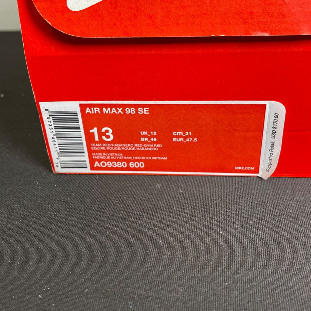 Nike Air Max 98 Triple Red (Size 13) - aux