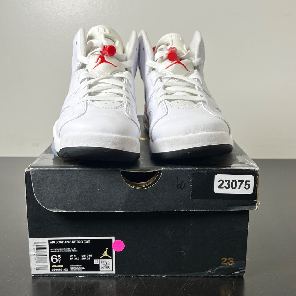 Jordan 6 Retro Red Oreo (GS) 6.5Y (Lightly Worn Pre-Owned)JordanWHITE/UNIVERSITY RED-BLACK - Image 2